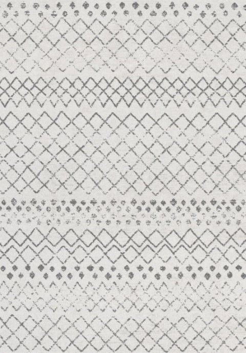 Aura Washable Spill Proof Grey White Area Rug by Viana