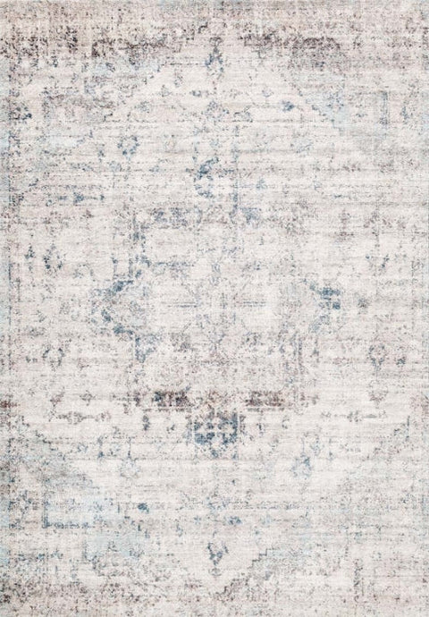 Aura Washable Spill Proof Beige Multi Area Rug by Viana