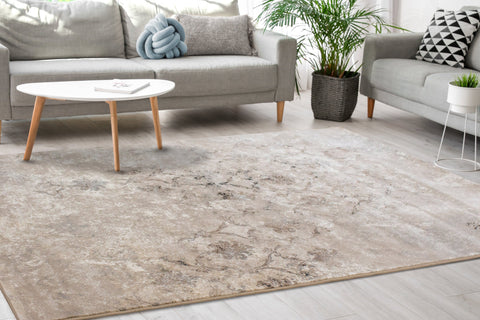 Abbey Beige Taupe Elegant Rug by Kalora Interiors