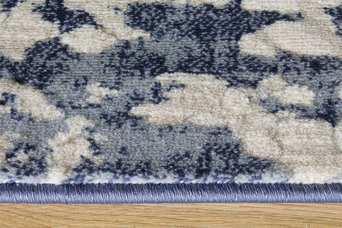 Alida Blue Cream Distressed Rug by Kalora Interiors