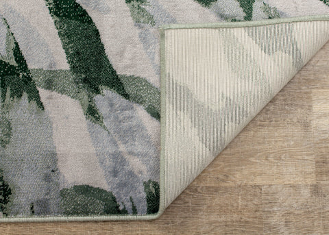 Antika Green Palm Leaf Area Rug by Kalora Interiors