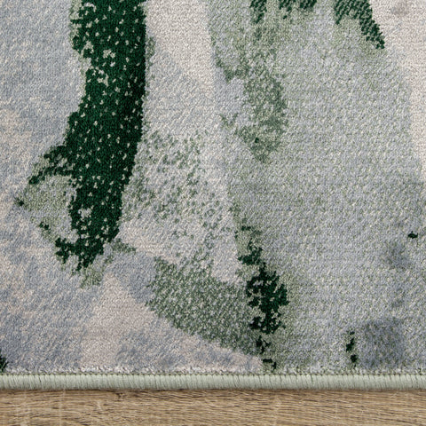 Antika Green Palm Leaf Area Rug by Kalora Interiors