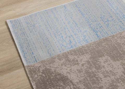 Belle Blue Grey Cream Shape Shifting Rug by Kalora Interiors