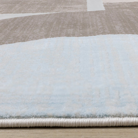 Belle Blue Grey Cream Shape Shifting Rug by Kalora Interiors