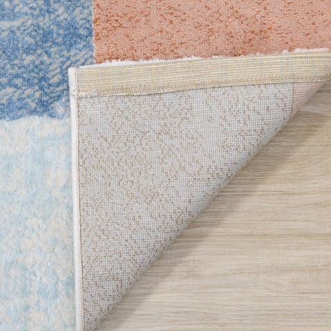 Belle Yellow Orange Blue Colour Blocks Rug by Kalora Interiors