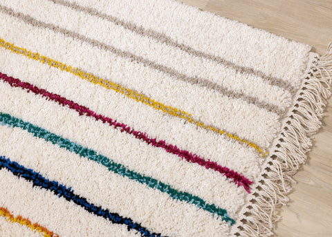Bora Double Rainbow Shag Rug by Kalora Interiors