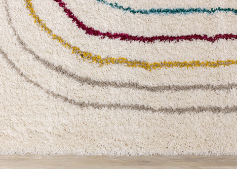 Bora Double Rainbow Shag Rug by Kalora Interiors