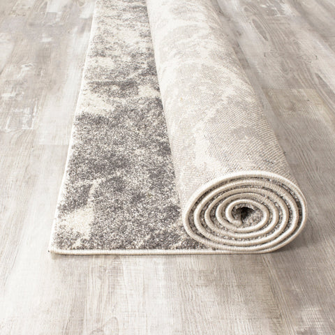 Breeze Serene Collection Grey Cream Area Rug by Kalora Interiors