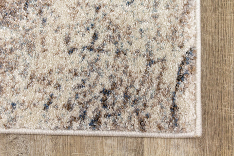 Breeze Cream Blue Brown Urban Rift Rug by Kalora Interiors