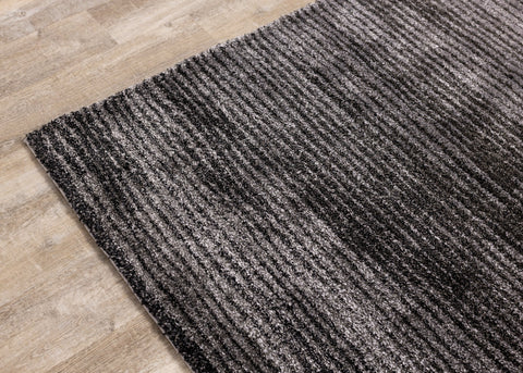 Breeze Grey Distressed Lines Rug by Kalora Interiors