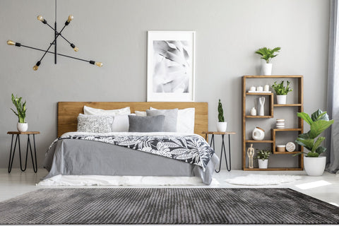 Breeze Grey Distressed Lines Rug by Kalora Interiors