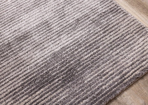 Breeze Grey Distressed Lines Rug by Kalora Interiors