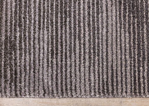Breeze Grey Distressed Lines Rug by Kalora Interiors