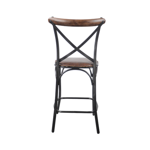 Metal Crossback Counter Stool by LH Imports