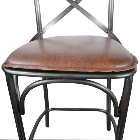 Metal Crossback Counter Stool by LH Imports