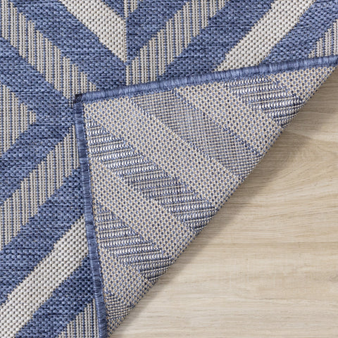 Canopy Blue Grey Geometric Indoor/Outdoor Rug by Kalora Interiors