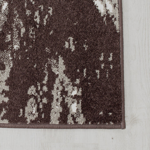 Castella 3768_271 Brown Ink Strokes Abstract Area Rug by Novelle Home