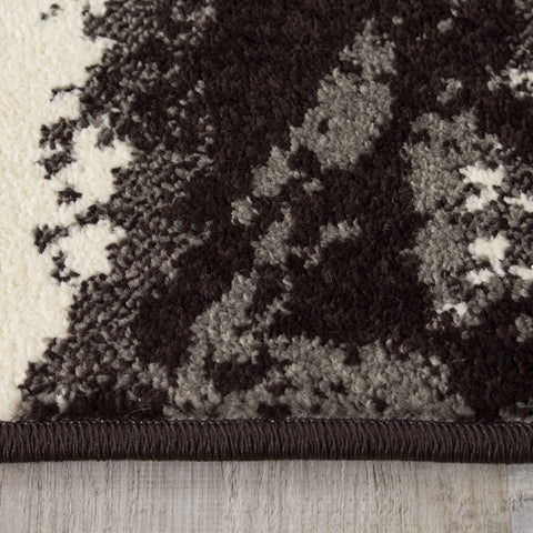 Castella 3768_271 Brown Ink Strokes Abstract Area Rug by Novelle Home