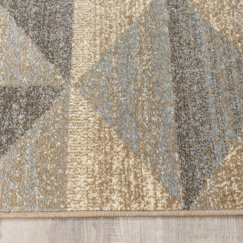 Castella 8650_5525 Blue Grey Sets of Three Sides Area Rug by Novelle Home