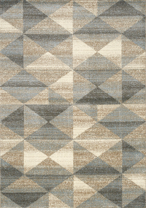 Castella 8650_5525 Blue Grey Sets of Three Sides Area Rug by Novelle Home