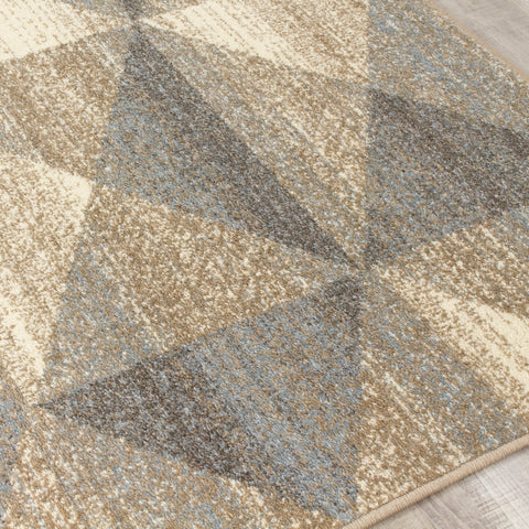 Castella 8650_5525 Blue Grey Sets of Three Sides Area Rug by Novelle Home