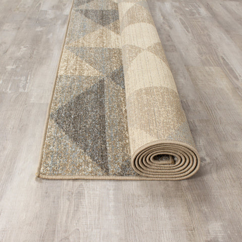 Castella 8650_5525 Blue Grey Sets of Three Sides Area Rug by Novelle Home