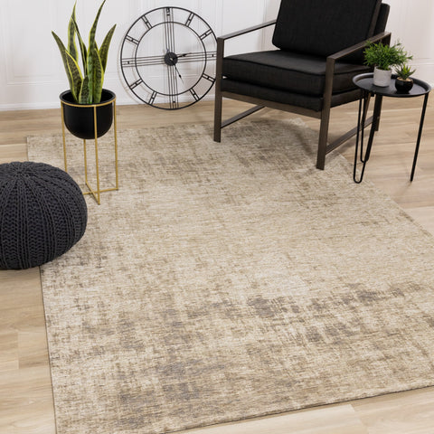 Cathedral Beige Distressed Area Rug by Kalora Interiors