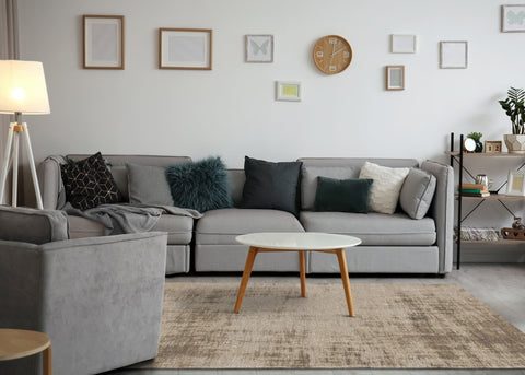 Cathedral Beige Distressed Area Rug by Kalora Interiors