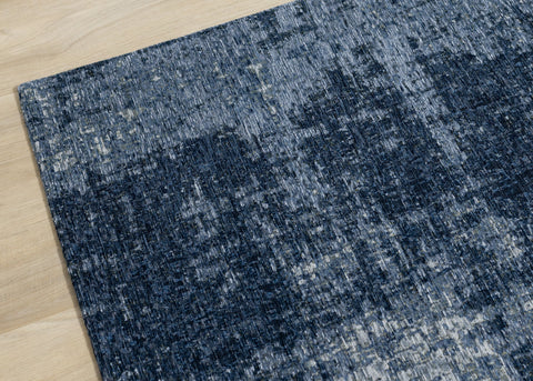 Cathedral Deep Blue Tree Bark Rug by Kalora Interiors