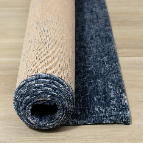 Cathedral Deep Blue Tree Bark Rug by Kalora Interiors