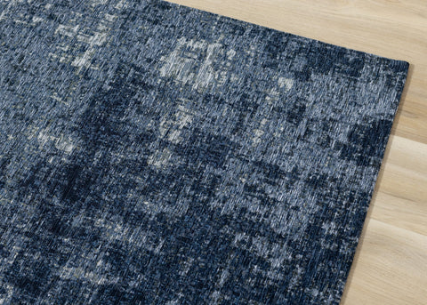 Cathedral Deep Blue Tree Bark Rug by Kalora Interiors