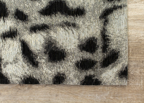 Cathedral 5388_14 Grey Black Leopard Print Rug By Kalora Interiors