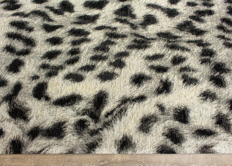 Cathedral 5388_14 Grey Black Leopard Print Rug By Kalora Interiors