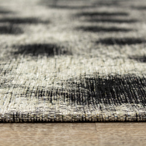 Cathedral Grey Black Leopard Print Rug by Kalora Interiors