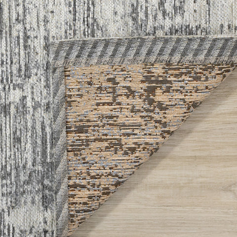 Cathedral Grey Faded Borders Rug by Kalora Interiors