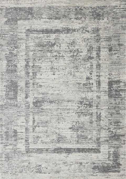 Cathedral Grey Faded Borders Rug by Kalora Interiors