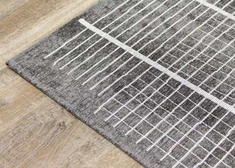 Cathedral Grey Grid Patterns Rug by Kalora Interiors