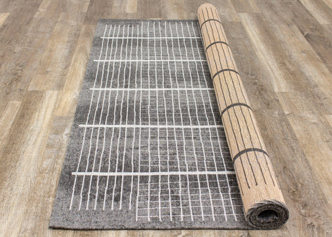 Cathedral Grey Grid Patterns Rug by Kalora Interiors