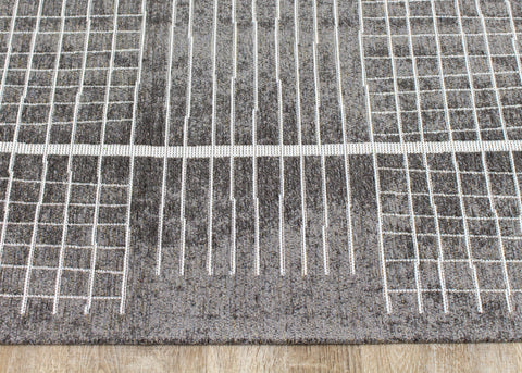 Cathedral Grey Grid Patterns Rug by Kalora Interiors