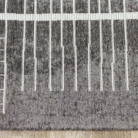 Cathedral Grey Grid Patterns Rug by Kalora Interiors