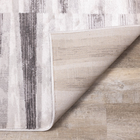 Chorus Grey White Striped Rug by Kalora Interiors