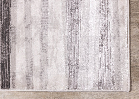Chorus Grey White Striped Rug by Kalora Interiors