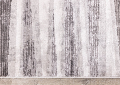 Chorus Grey White Striped Rug by Kalora Interiors