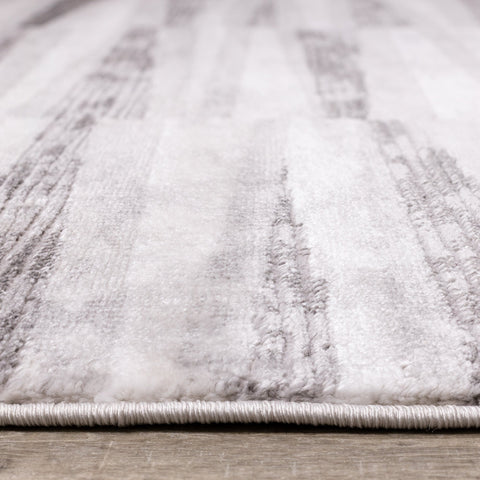 Chorus Grey White Striped Rug by Kalora Interiors