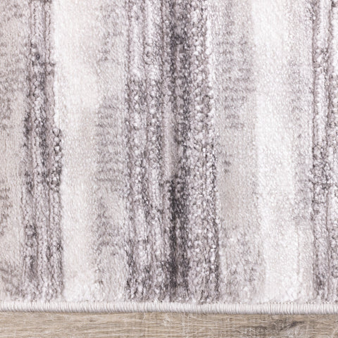 Chorus Grey White Striped Rug by Kalora Interiors