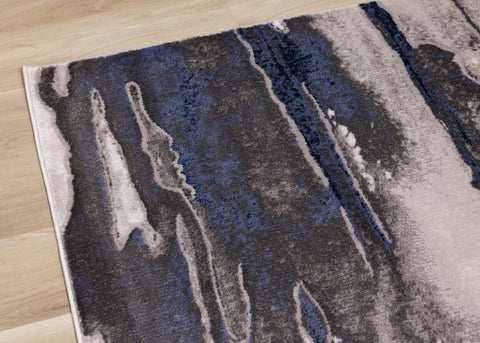 Chorus Blue Grey Calm Sky Rug by Kalora Interiors