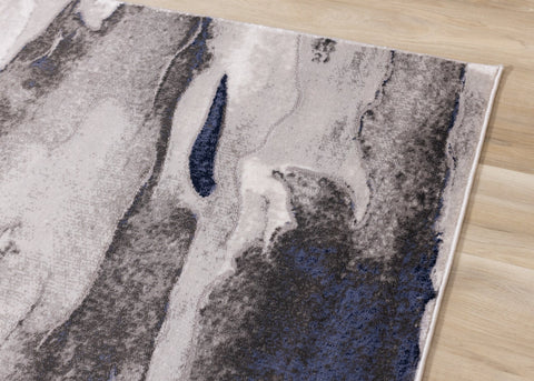 Chorus Blue Grey Calm Sky Rug by Kalora Interiors