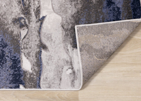 Chorus Blue Grey Calm Sky Rug by Kalora Interiors