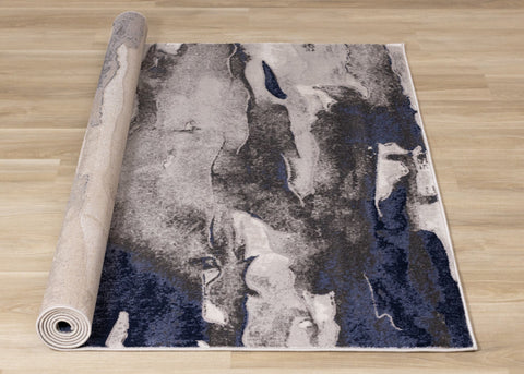 Chorus Blue Grey Calm Sky Rug by Kalora Interiors