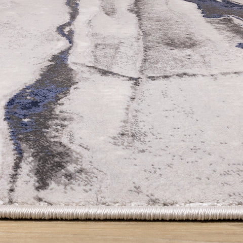 Chorus Blue Grey Calm Sky Rug by Kalora Interiors